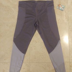 Lab Joy Purple Workout Leggings w Mesh Cutouts XL